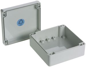 Boîtier AP ABS 122×120×55mm, gris clair, IP65, Lithos Woertz