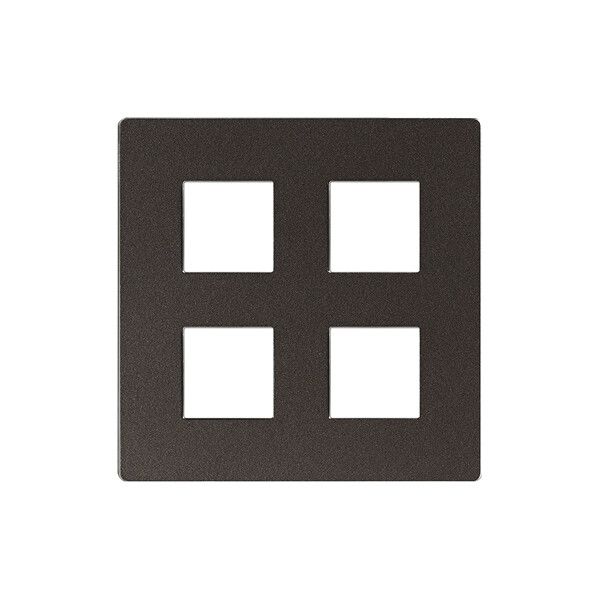 Frontplatte EDIZIOdue elegance für 4×Taster moca