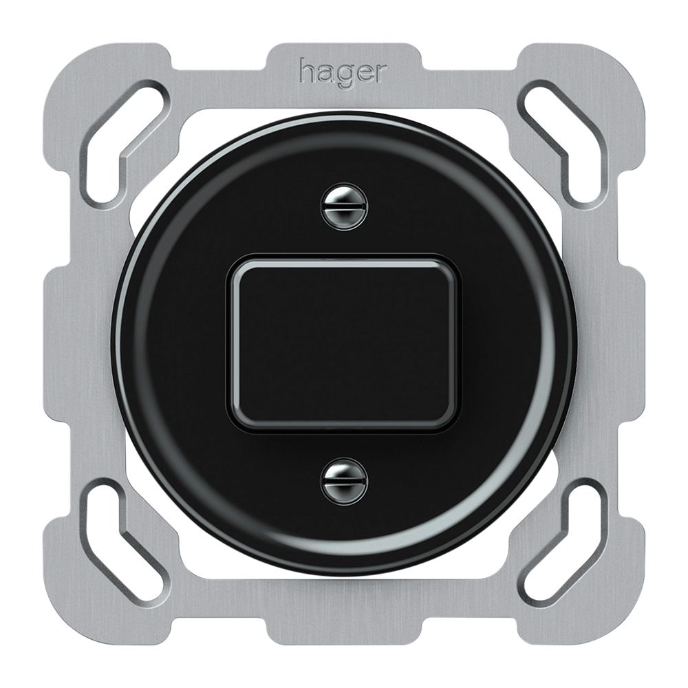 Interrupteur à poussoir ENC origin sch 3 77×77mm noir