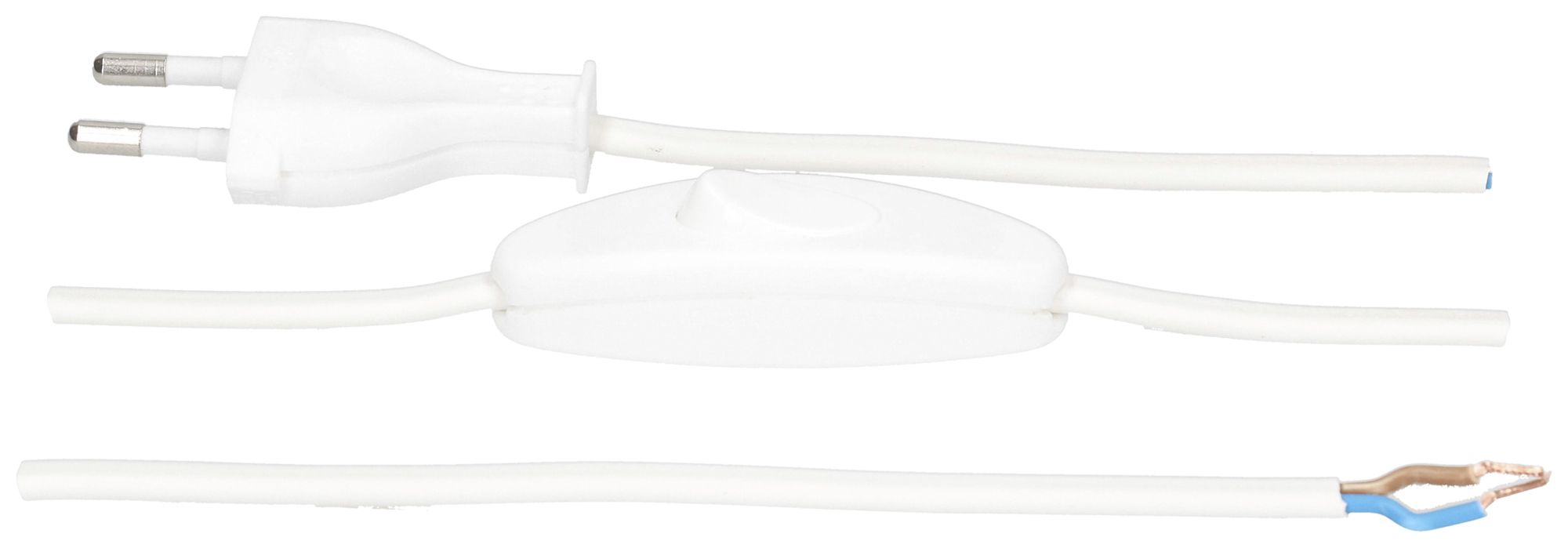 Anschlusskabel MH PVC 2.5A 230V 2×0.75mm² Typ 26-frei mit Schalter 2m ws