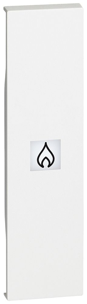 Cache de touche Living Now 1 module avec symbole chauffage blanc