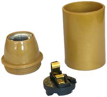 Portalampada Elektrogros E14 thermoplast liscio oro