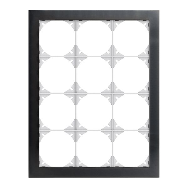 Abdeckrahmen EDIZIOdue prestige 4×3 schwarzgold poliert