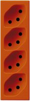 Prise INC 4×type 13 bornes enfichables FLF orange