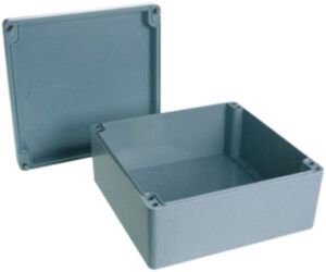 Boîtier AP PEs 255×250×120mm gris clair, IP65, Lithos Woertz