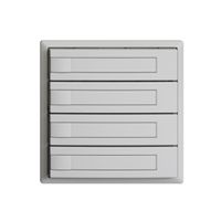 Pulsante univ. INC 4×1t grigio chiaro, EDIZIOdue, con carta, senza LED