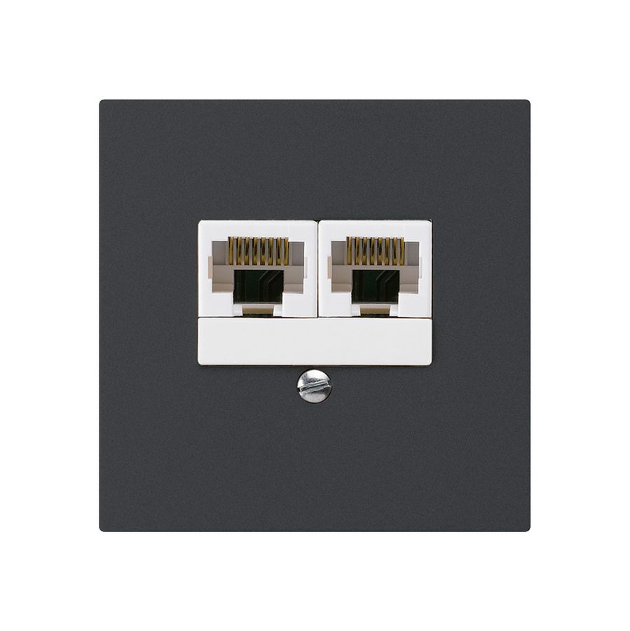 UP-Dose kallysto 2×RJ45u getrennt schwarz