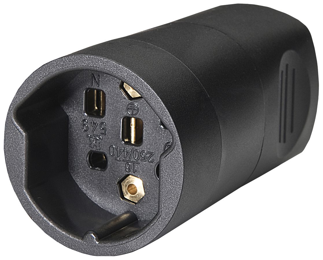 Kupplung ELBRO T25 schwarz 16A 400V