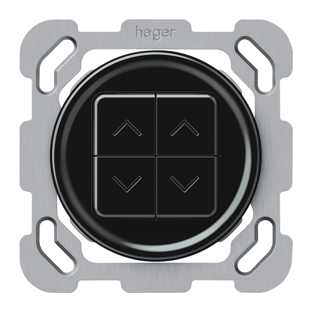 Poussoir stores ENC origin 2P 4×touches 77×77mm noir