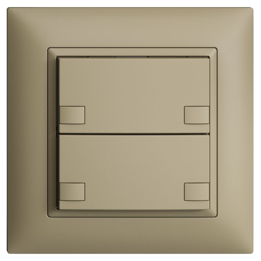 UP-KNX-Taster RGB EDUE FMI, 250mW, o.LED, 2×Taste, 2×Tastenb., sa