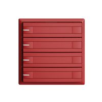 UP-Taster KNX 4-fach EDIZIOdue berry RGB mit LED mit Papiereinlage