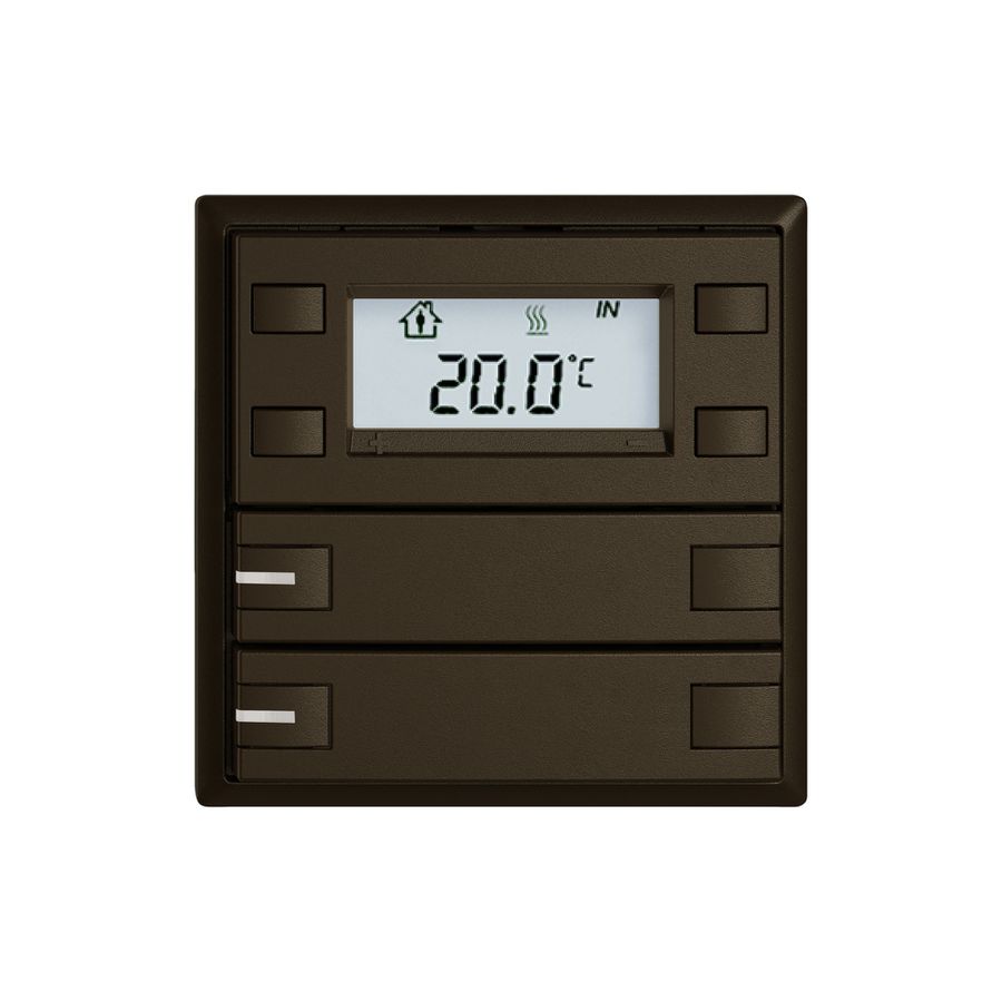 Poussoir RTH EDIZIO.liv SNAPFIX® a.RGB-LED 2×touches comm.2T br