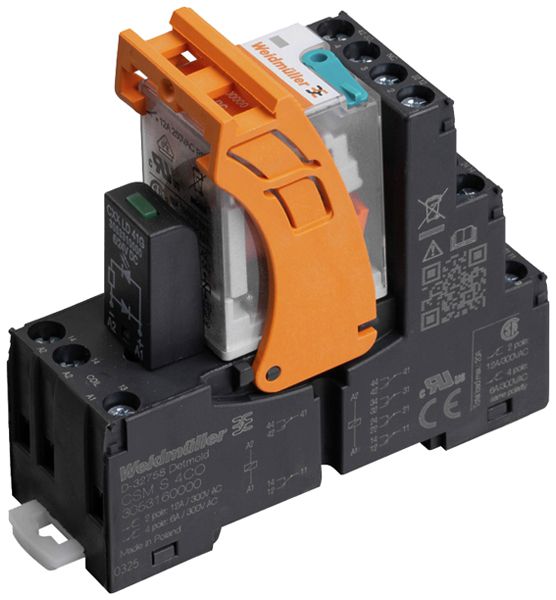 Relais WM CRMKIT S L/D/PB 4CO 6A AgNi 19.2…26.4VDC LED Schraubanschluss RT I