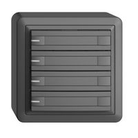 Poussoir KNX RGB AP EDUE, 250mW, a.LED RGB, papier, 4×poussoir, C.2×T., grf