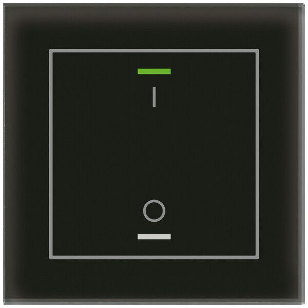 UP-Taster KNX RGBW MDT GTL-1TBS.02S 1T/2B Temp Glas schwarz "I/O"