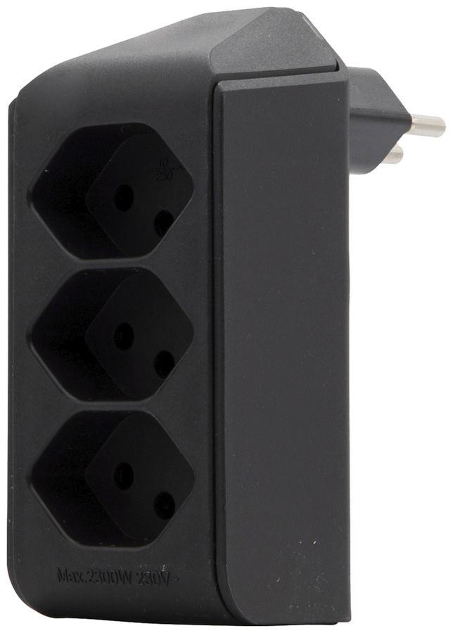 Fiche de dérivation cleverLINE 3×T13 300° sans suspension noir