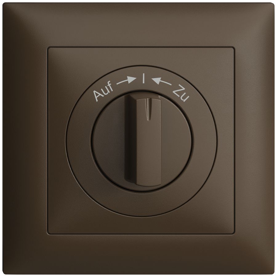 Frontset EDIZIOdue Auf->I<-Zu 88×88mm coffee für Schwenktaster