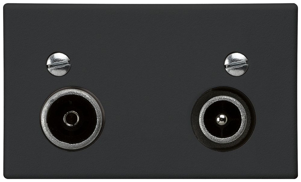 Prise d'antenne INC FLF R-TV 14dB de passage noir