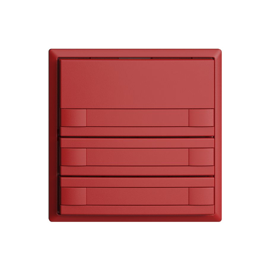 Poussoir ENC KNX 3× EDIZIOdue berry RGB sans LED avec insert papier