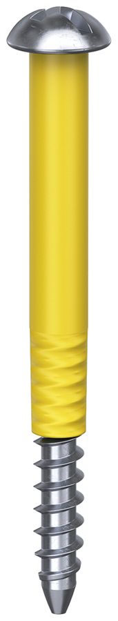 Vis en acier tête ronde AGRO 4×40mm zingué-passivé/isolé