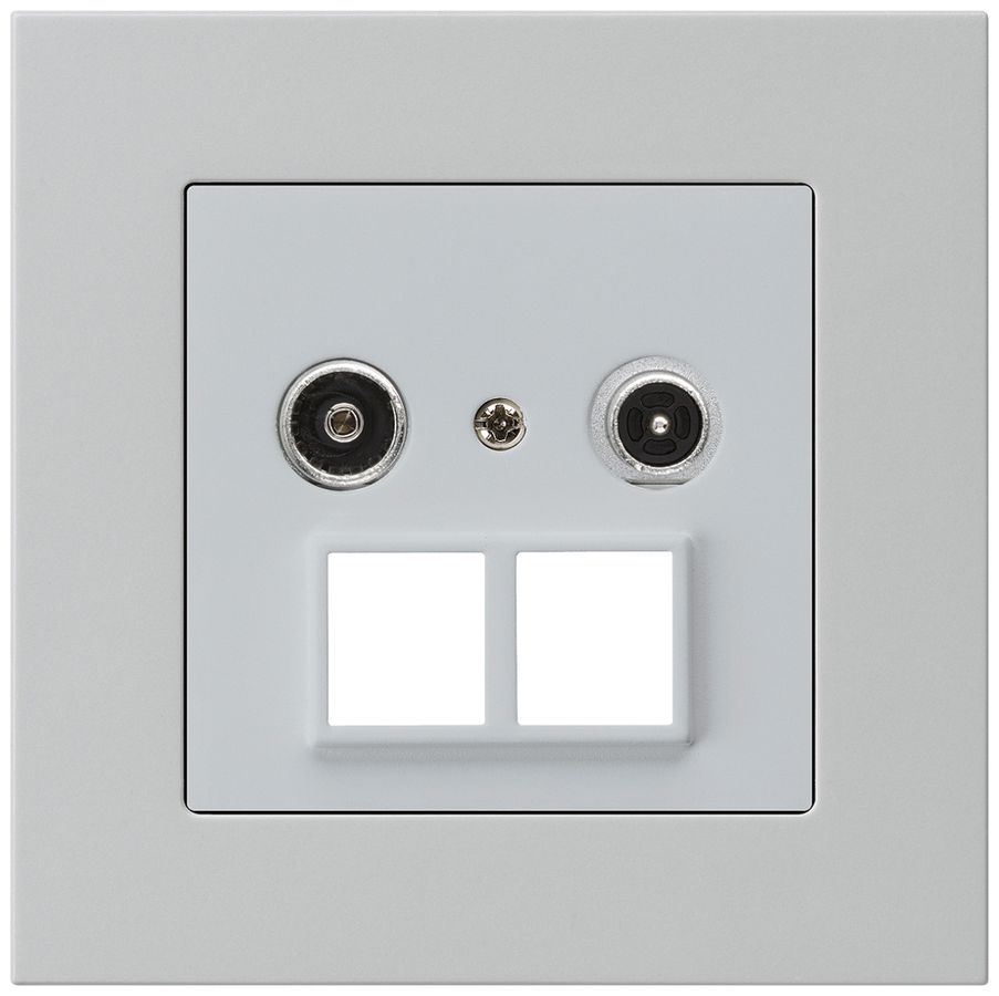 Prise multimédia ENC kallysto.pro R/TV 19dB 2GHz gris clair