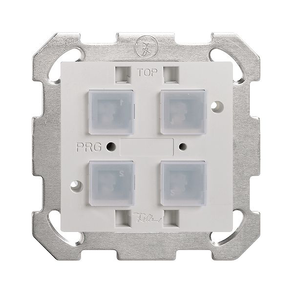 Poussoir EDIZIOdue elegance 4× avec BCU, bornes à vis & LED