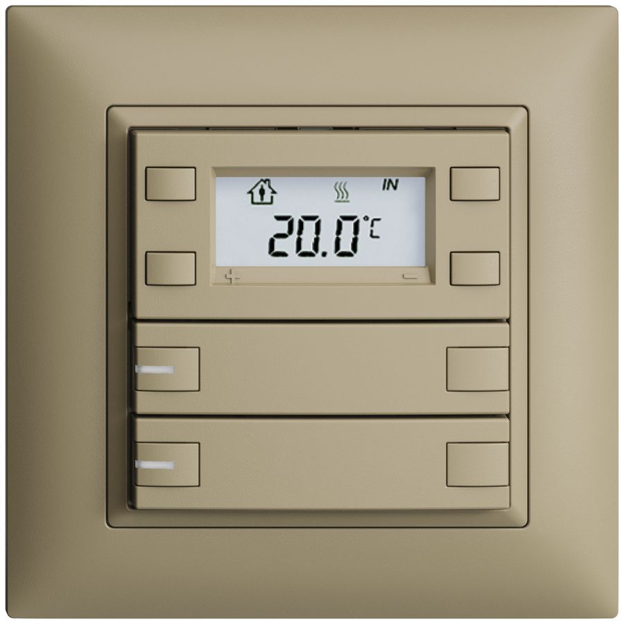 Pulsante RTH INC KNX 2×EDIZIOdue FMI sand, con LED RGB