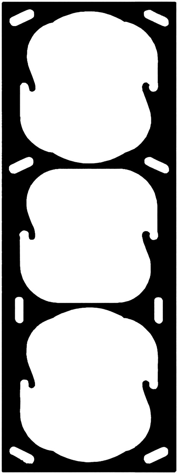 Cadre de fixation Somfy Smoove, 3×1, convient pour EDIZIO