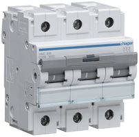 Leitungsschutzschalter Hager MCB 3P 400V Typ C 100A Icn 15kA 4.5TE