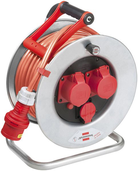 Kabelrolle Garant SK 320 Ø320mm 25m 5×2.5mm² 2×CEE16 1×T25 Stahl grau IP44