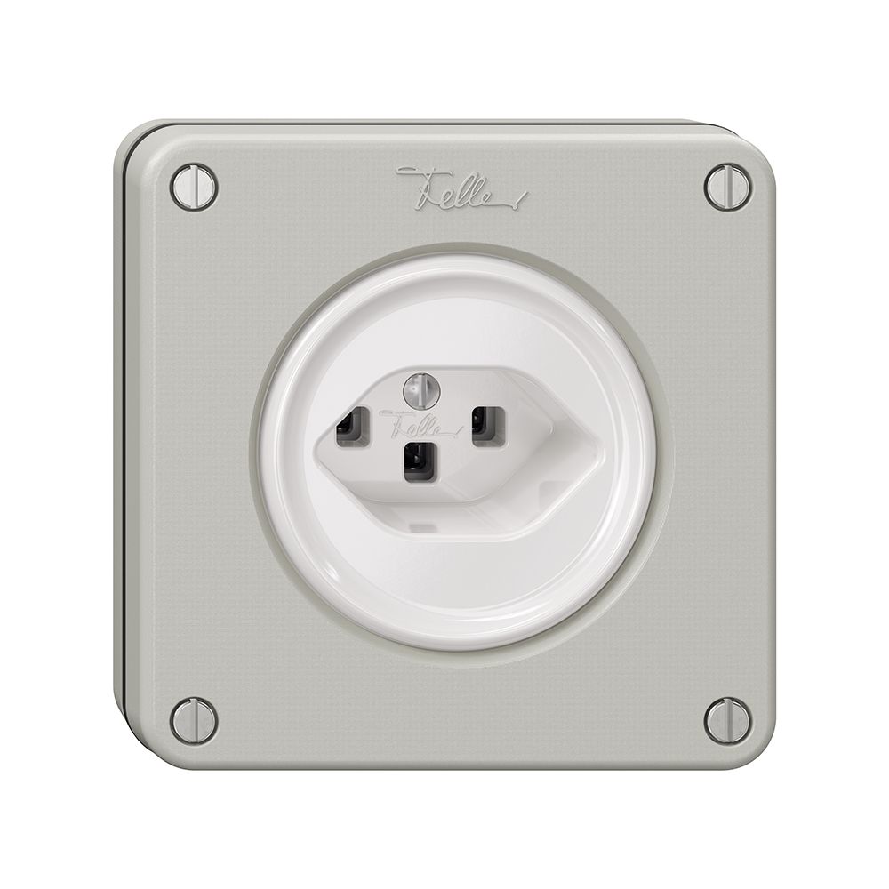 Presa NEVO, 1×T23, grigio chiaro