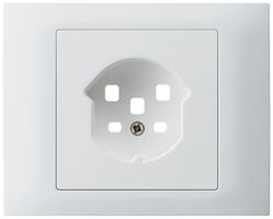 Kit frontale INS Hager kallysto per presa G3 1×T25 telaio a innesto bianco