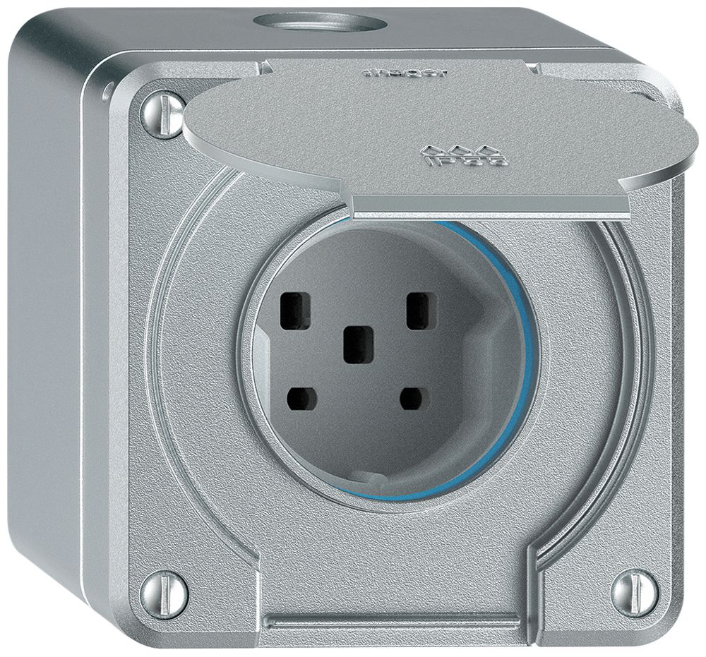 AP-Steckdose robusto 1×Typ 25 IP55 aluminium