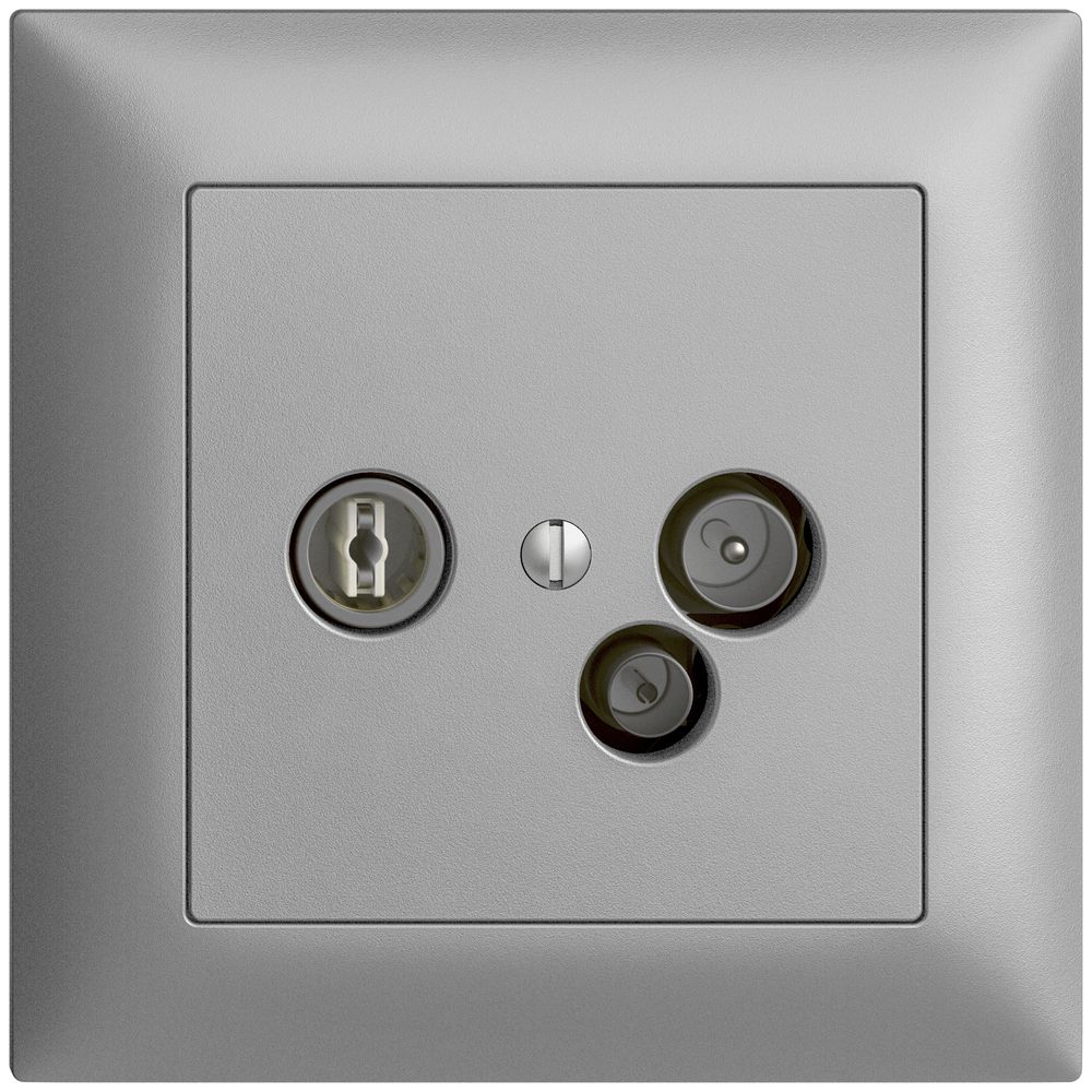 UP-Antennendose TV-R-Daten DD04 5…65MHz EDIZIOdue silver