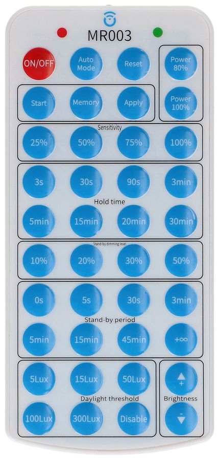 Telecomando MAX HAURI IR FLAT CCT per PIR 116.5×55×13mm