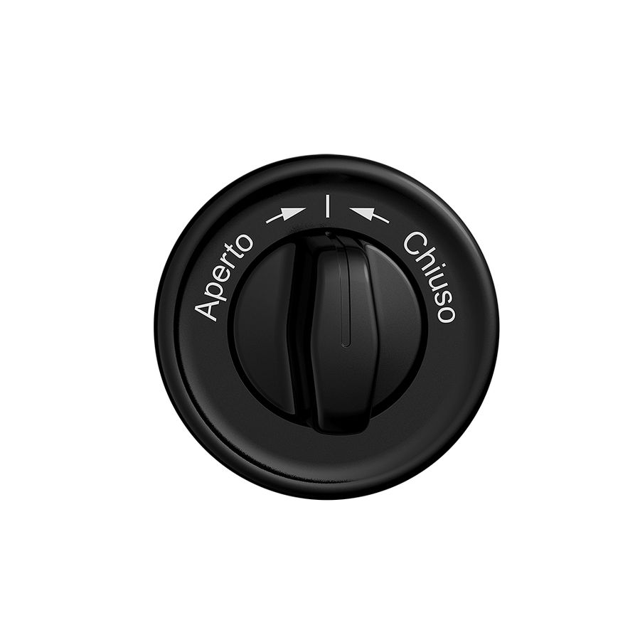 Frontset STANDARDdue Aperto->I<-Chiuso schwarz für Schwenktaster