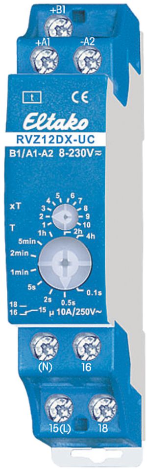 REG-Zeitrelais Eltako 8…230VUC 1U, RVZ12DX-UC