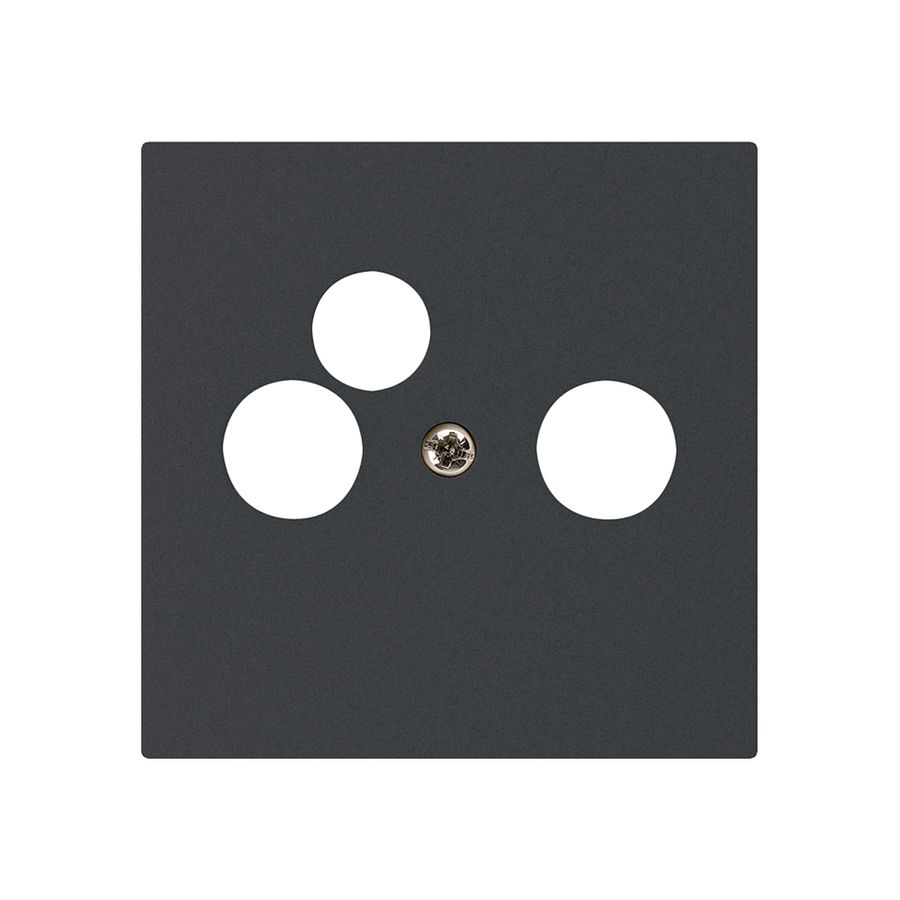 Placca frontale kallysto nero per R/TV-NET 60×60mm