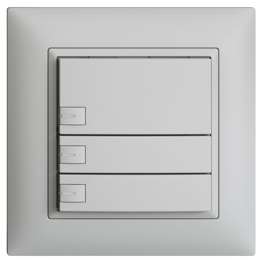 Poussoir KNX RGB ENC EDUE FMI, 250mW, a.LED RGB, 3×poussoir, comm.1×touche, grc