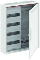 AP-Kleinverteiler ABB CA 24VML, 2-Feld 4-reihig 48TE + Media, Tür belüftet