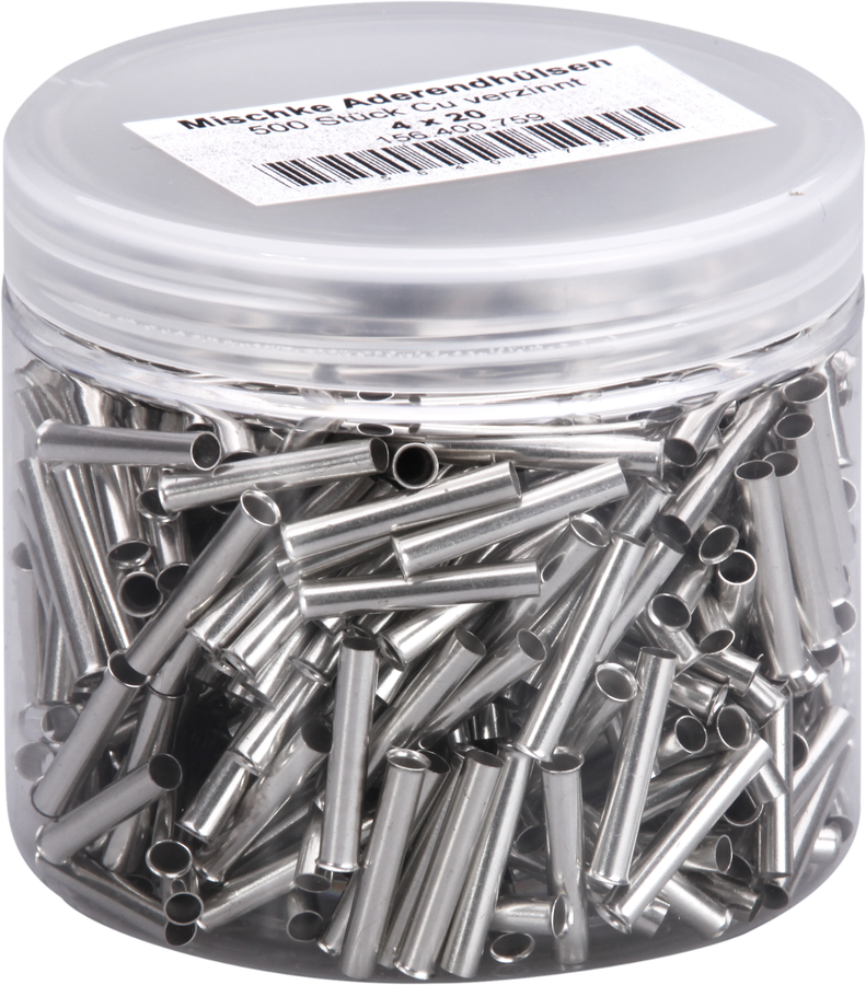 Aderendhülse Mischke E DIN 46228 4mm²/20mm blank Cu-verzinnt
