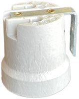 Fassung Elektrogros E27 Schraubbefestigung M3 Ø43×44mm weiss