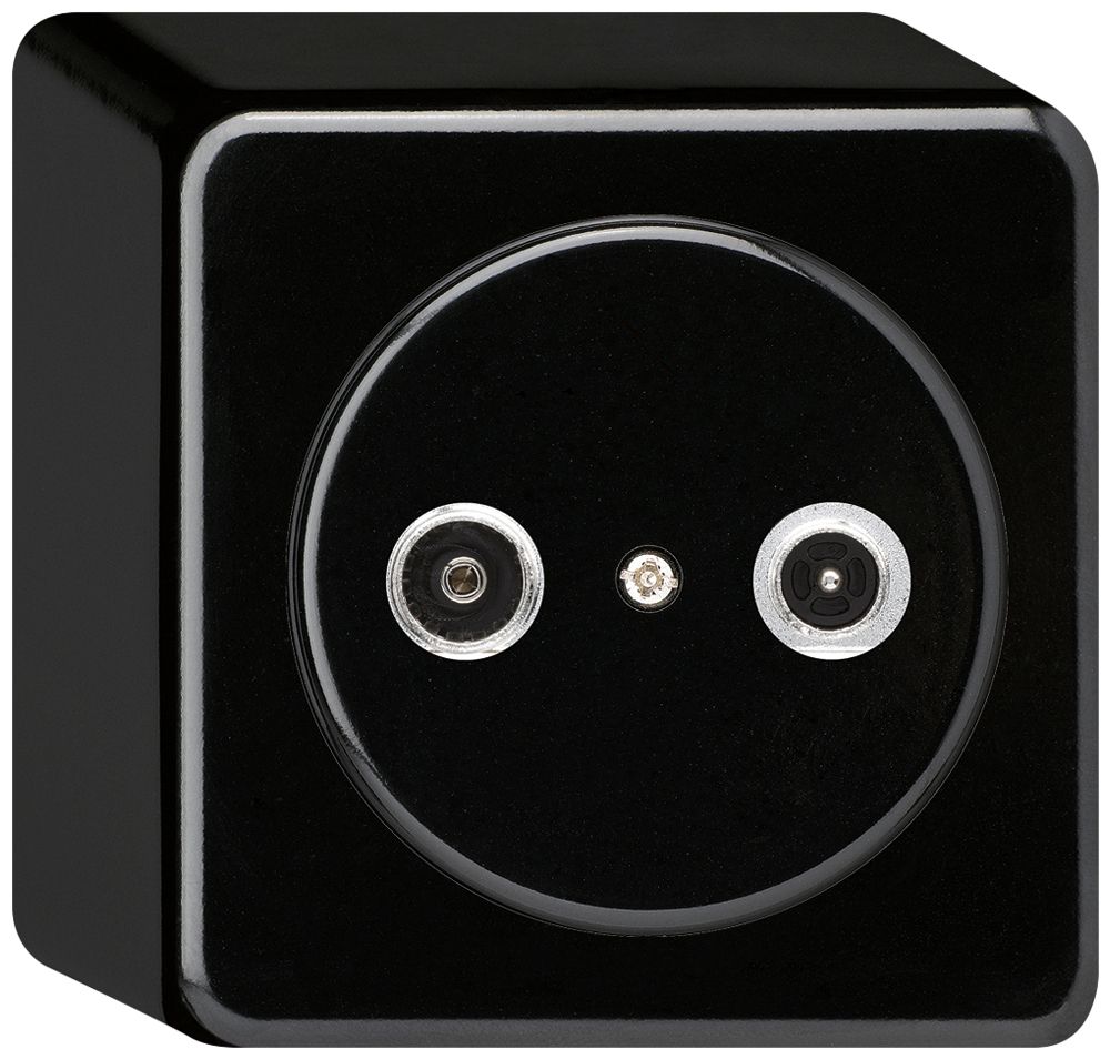 AP-Antennendose basico TV-R 19dB 2GHz schwarz