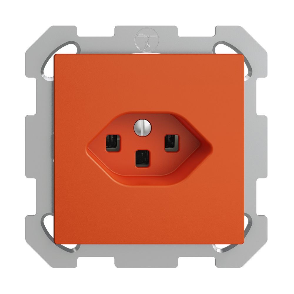 Prise ENC EDIZIOdue T23 16A orange, avec bornes enf.