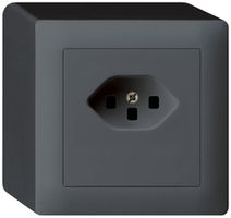 AP-Steckdose kallysto T23 anthrazit Schraubklemme