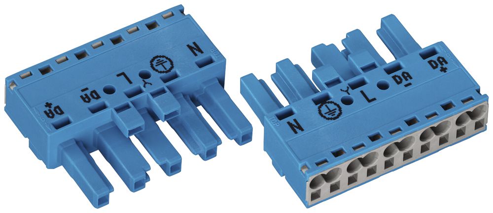 Connettore WAGO WINSTA MIDI con presa 5L 2×0.5…4mm² blu
