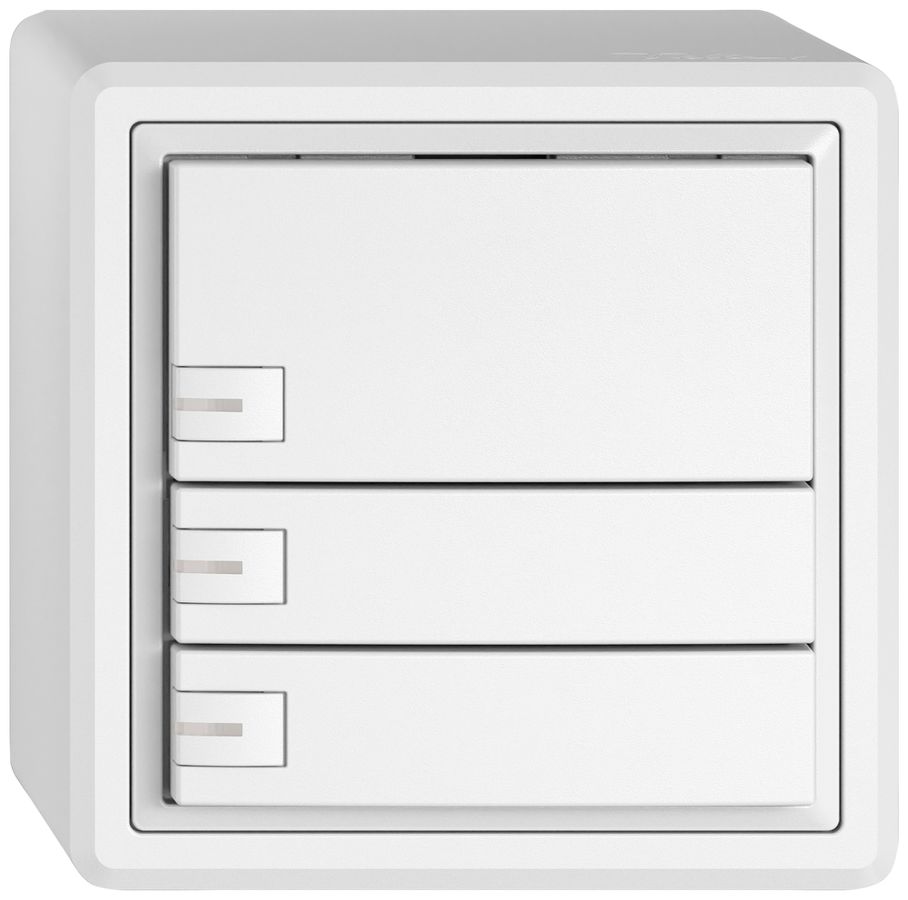 AP-Universaltaster EDIZIO.liv UNI SNAPFIX® 5…48V m.LED blau 3× 1-Tbed.ws