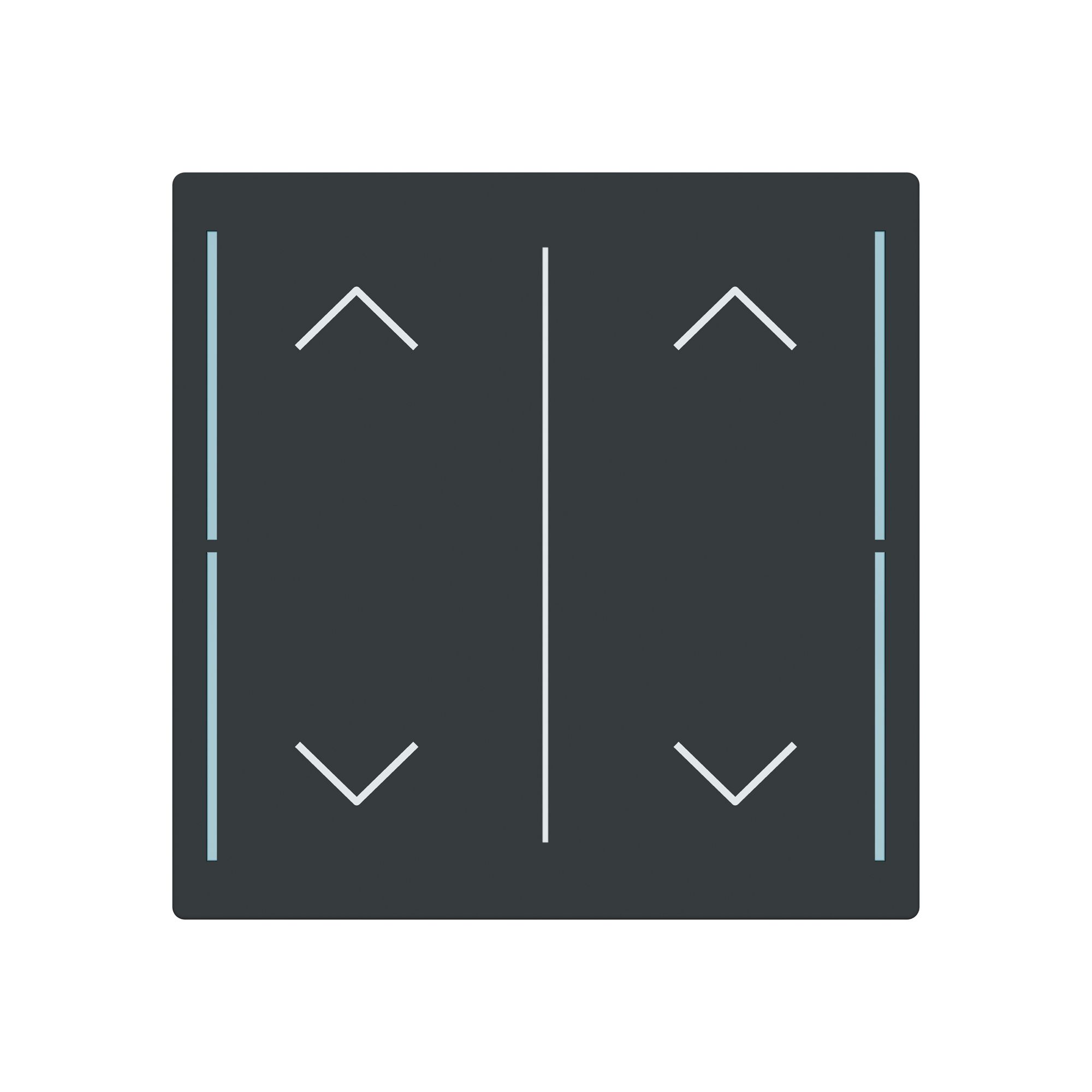 Couverture de poussoir ABB SIDUS touch 2-fois "bascule-haut/bas" anthracite