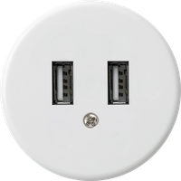 Prise USB basico A 2400mA blanc