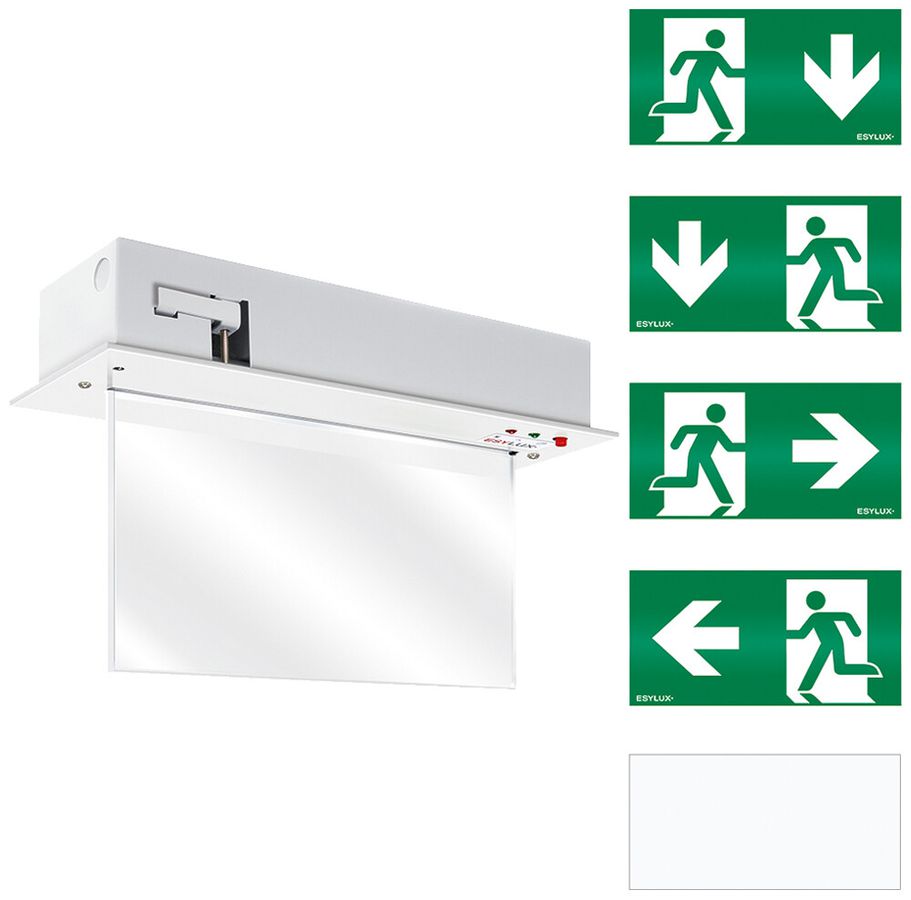 Luminaire de secours ESYLUX SLD EL LED IR 230V 3W IP40 3h bc dans le plafond